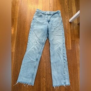 Zara light Blue Women's high waisted Baggy Jeans
